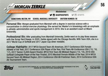 2020 Topps On-Demand Set 18 - Athletes Unlimited Softball #56 Morgan Zerkle Back